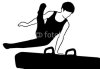 Gymnastics silhouette　器械体操のシルエット2